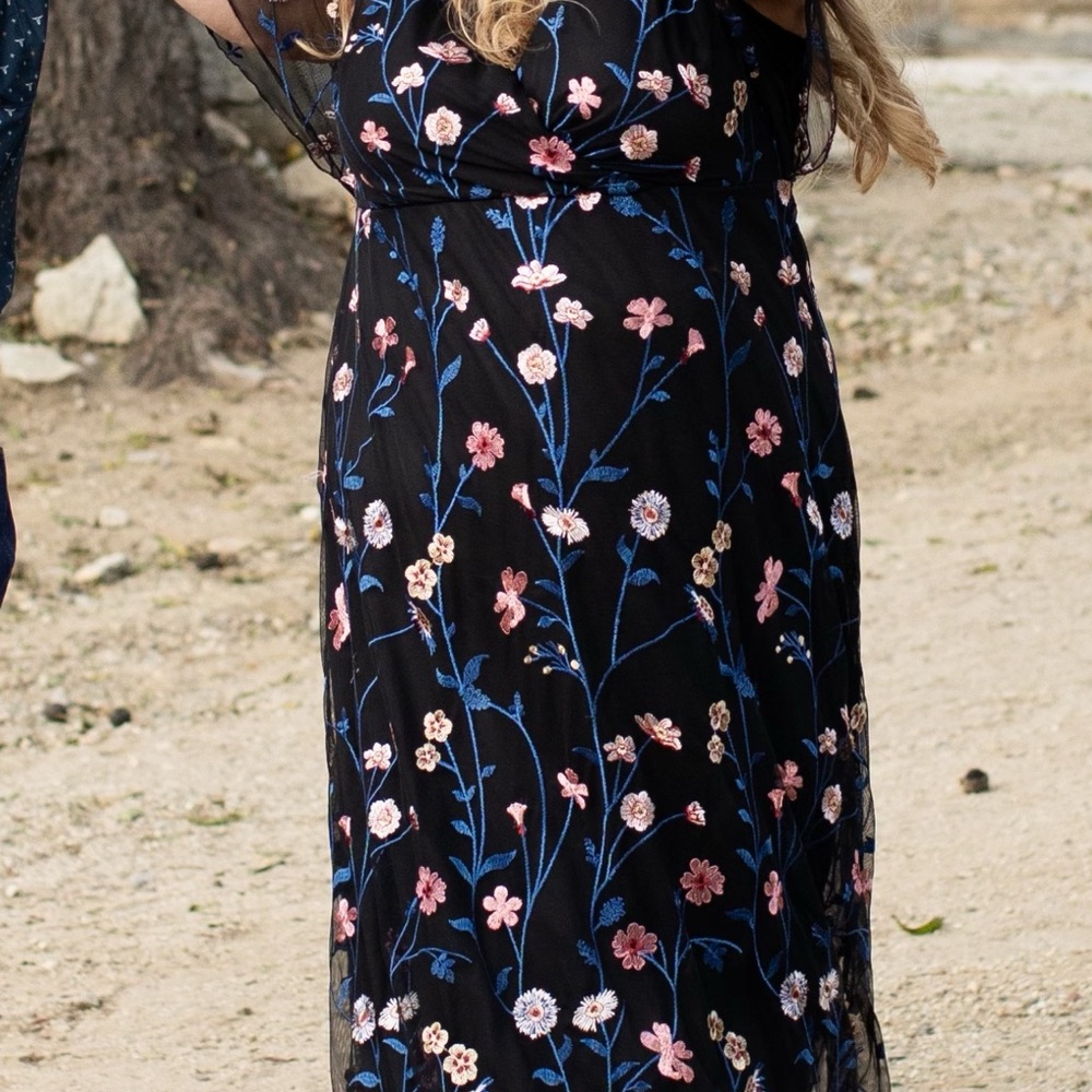 Kiyonna Black Floral Maxi Dress - Picture 7 of 9